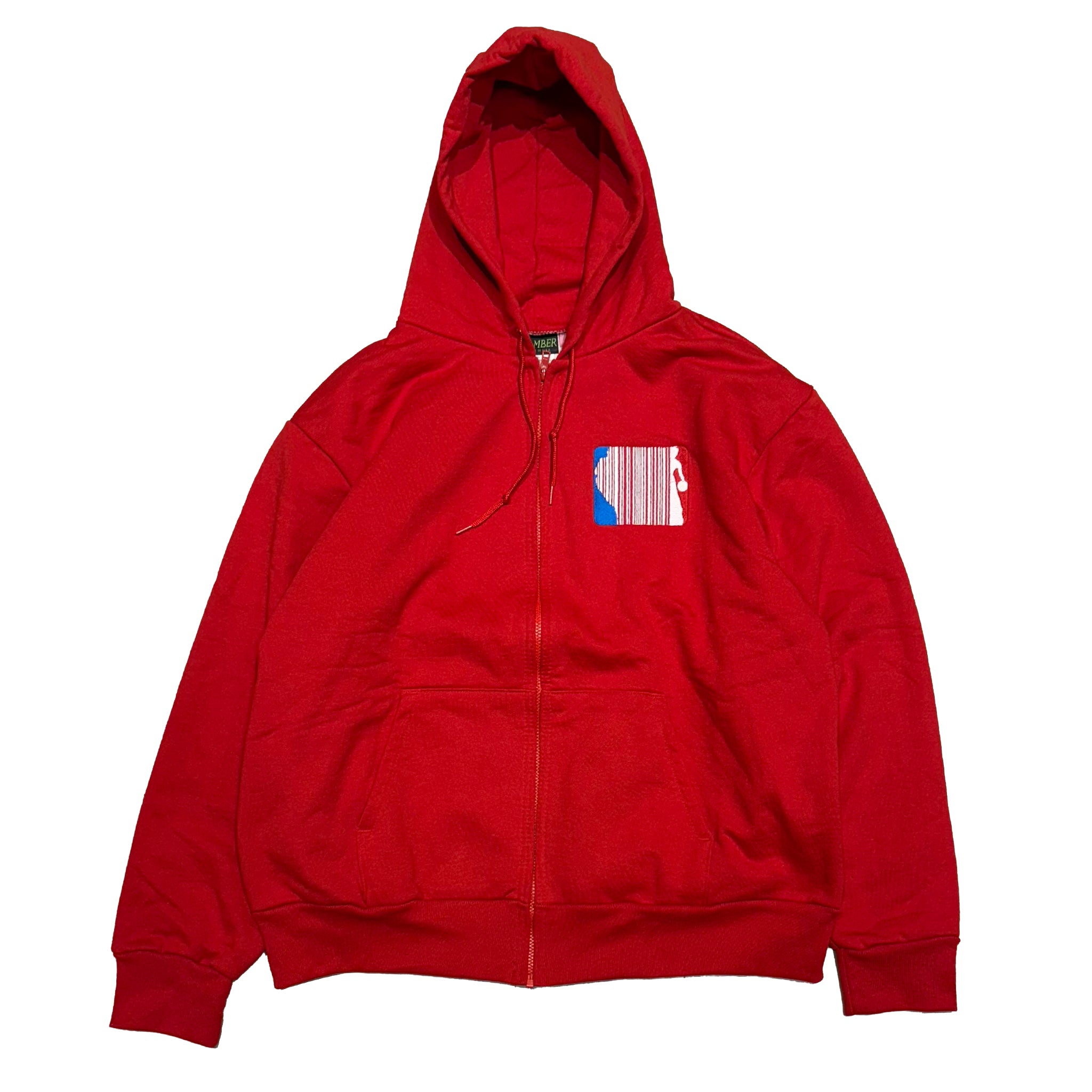 BETTING LINES RED CAMBER ZIP HOODIE